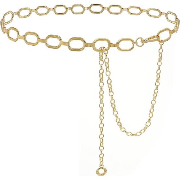 Women's Chain Belt Metal Gold - Picture 1 of 5